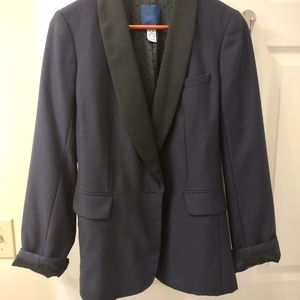 J. Crew Women's Tuxedo Navy Wool Blazer Jacket Women's 6